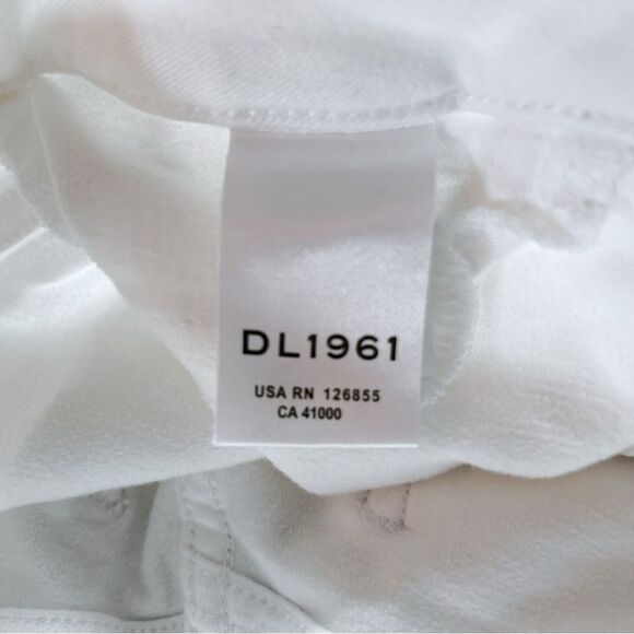 DL1961 Farrow High-Rise Skinny White Jean in Porcelain, Size 26 - Picture 9 of 11